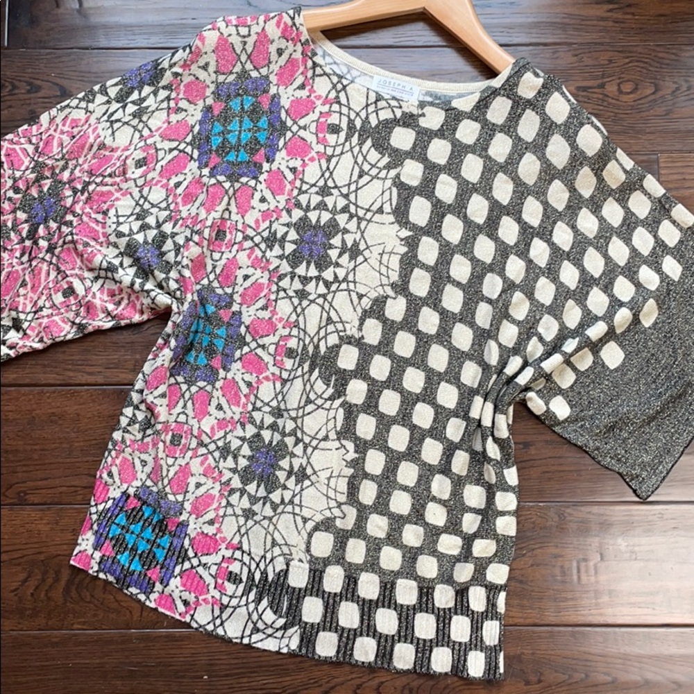 Joseph A lightweight metallic dolman sweater